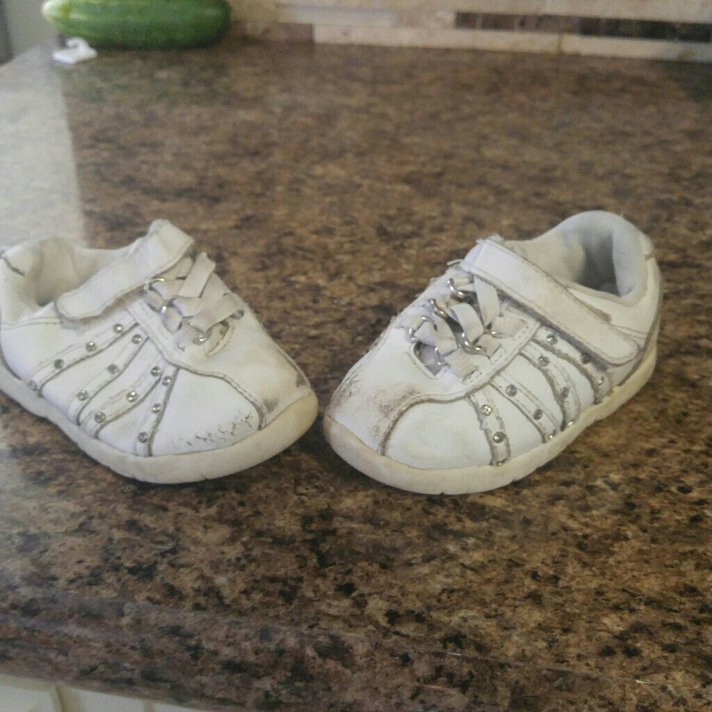 Girls white Healthtex sneakers size 5